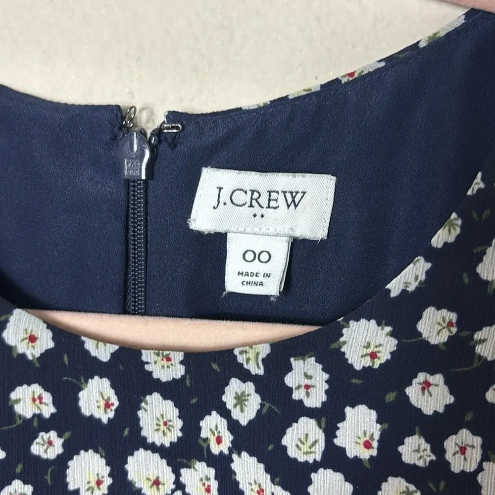 J. Crew Floral Print tiered midi dress size 00